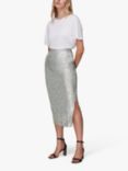 Whistles Sequin Column Midi Skirt