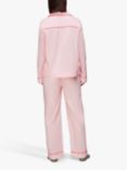Whistles Contrast Piping Cotton Pyjamas, Pink/Red