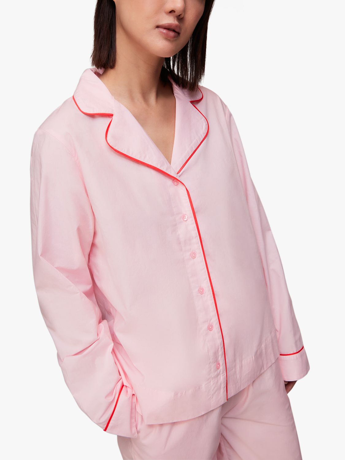 Buy Whistles Contrast Piping Cotton Pyjamas Online at johnlewis.com