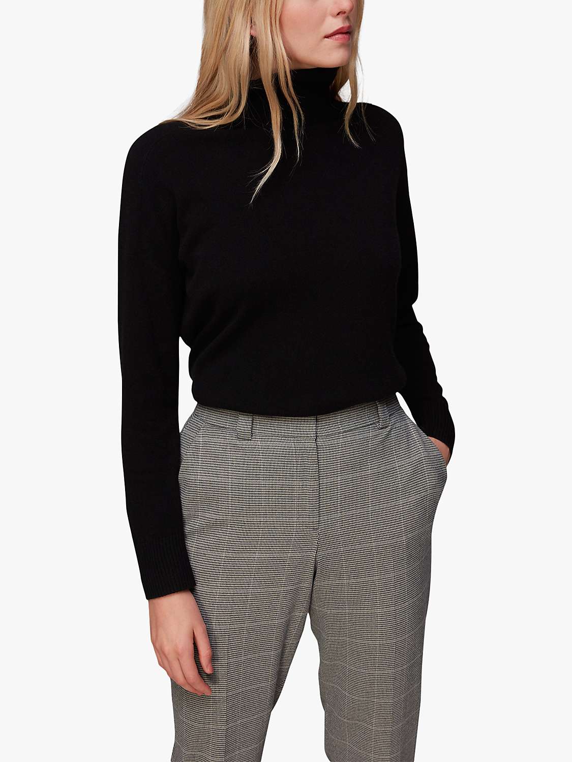 Buy Whistles Lucie Checked Cigarette Trousers, Brown Online at johnlewis.com