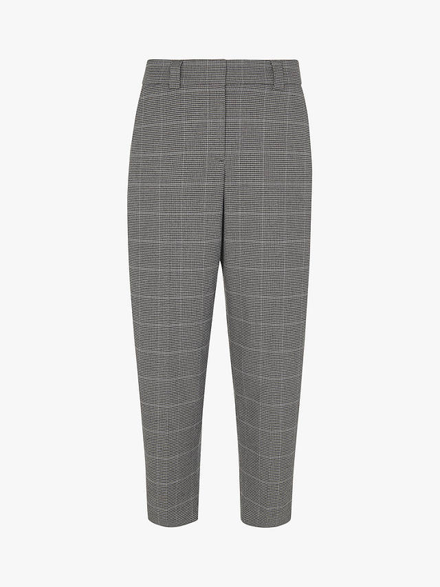 Whistles Lucie Checked Cigarette Trousers, Brown