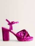 Boden Twisted Front Platform Shoes, Crushed Pink Velvet