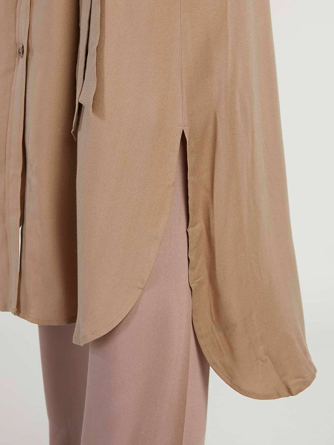 Buy Aab Curved Hem Midi Shirt Dress, Nude Online at johnlewis.com