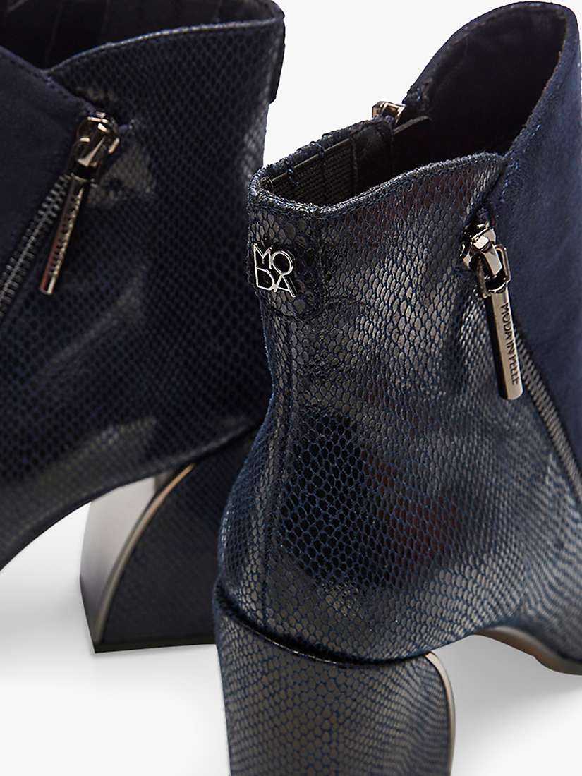 Buy Moda in Pelle Amy Block Heel Ankle Boots, Navy Online at johnlewis.com
