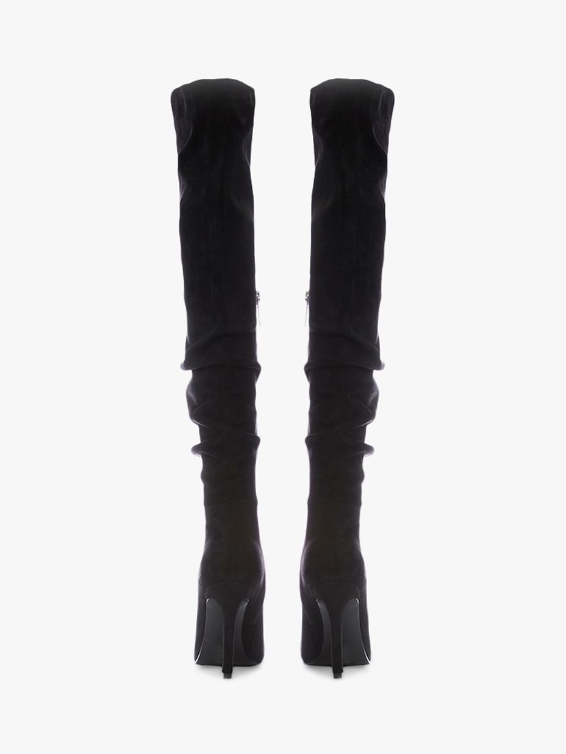 Moda in Pelle Siara Slouch Over The Knee Boots, Black at John Lewis ...