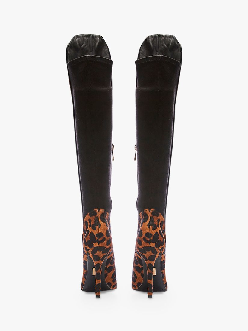 Buy Moda in Pelle Savi Leopard Ponyhair Knee High Boots, Brown Online at johnlewis.com