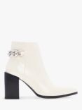 Moda in Pelle Bailie Leather Heeled Ankle Boots, Cream