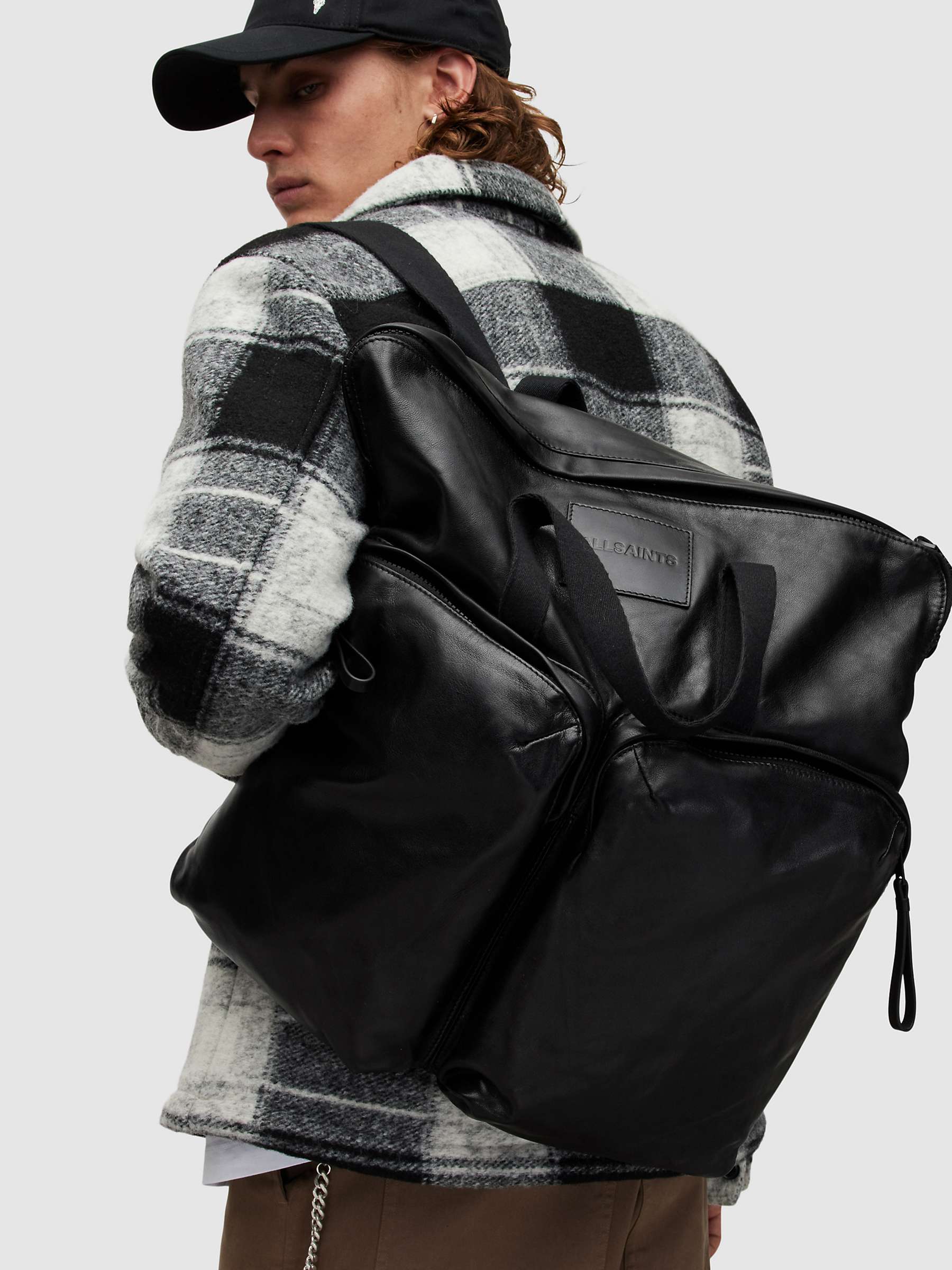 Buy AllSaints Force Backpack, Black Online at johnlewis.com