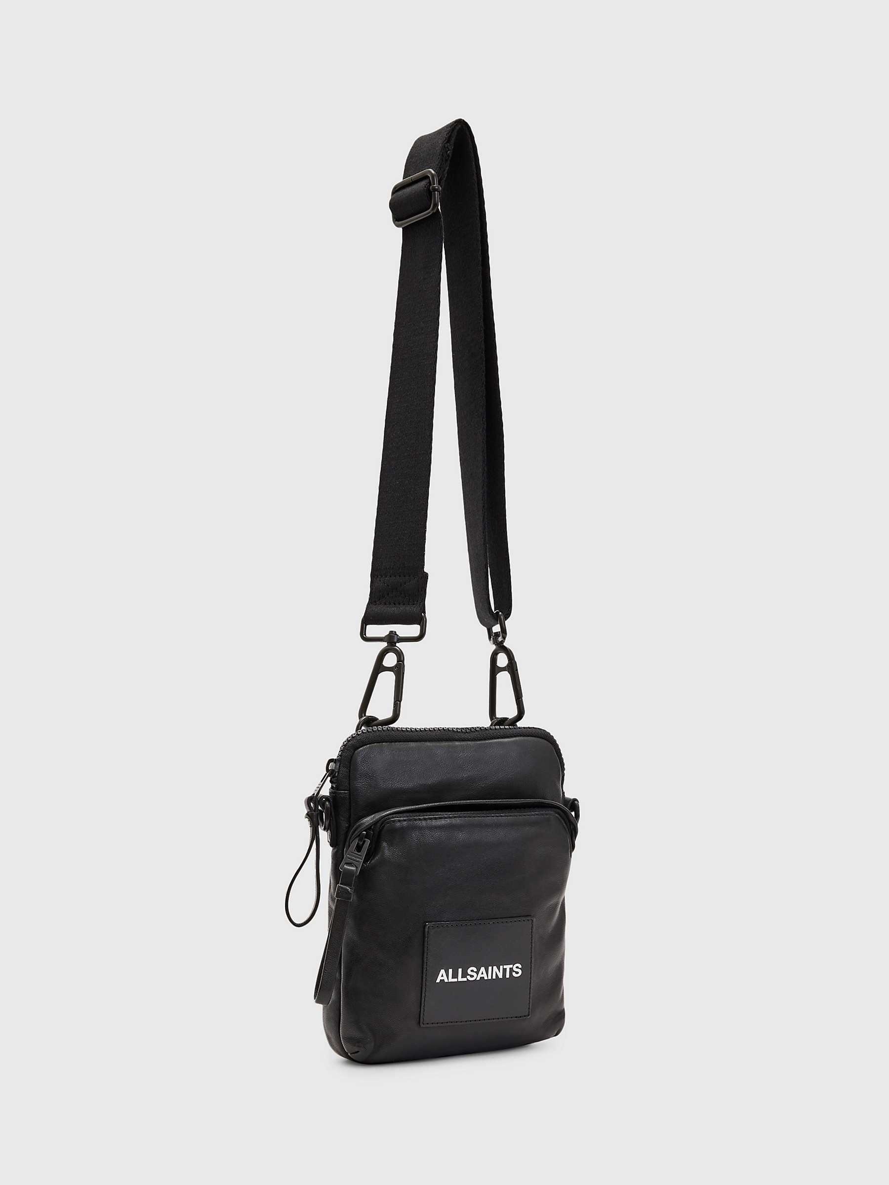 Buy AllSaints Falcon Cross Body Pouch Bag, Black Online at johnlewis.com