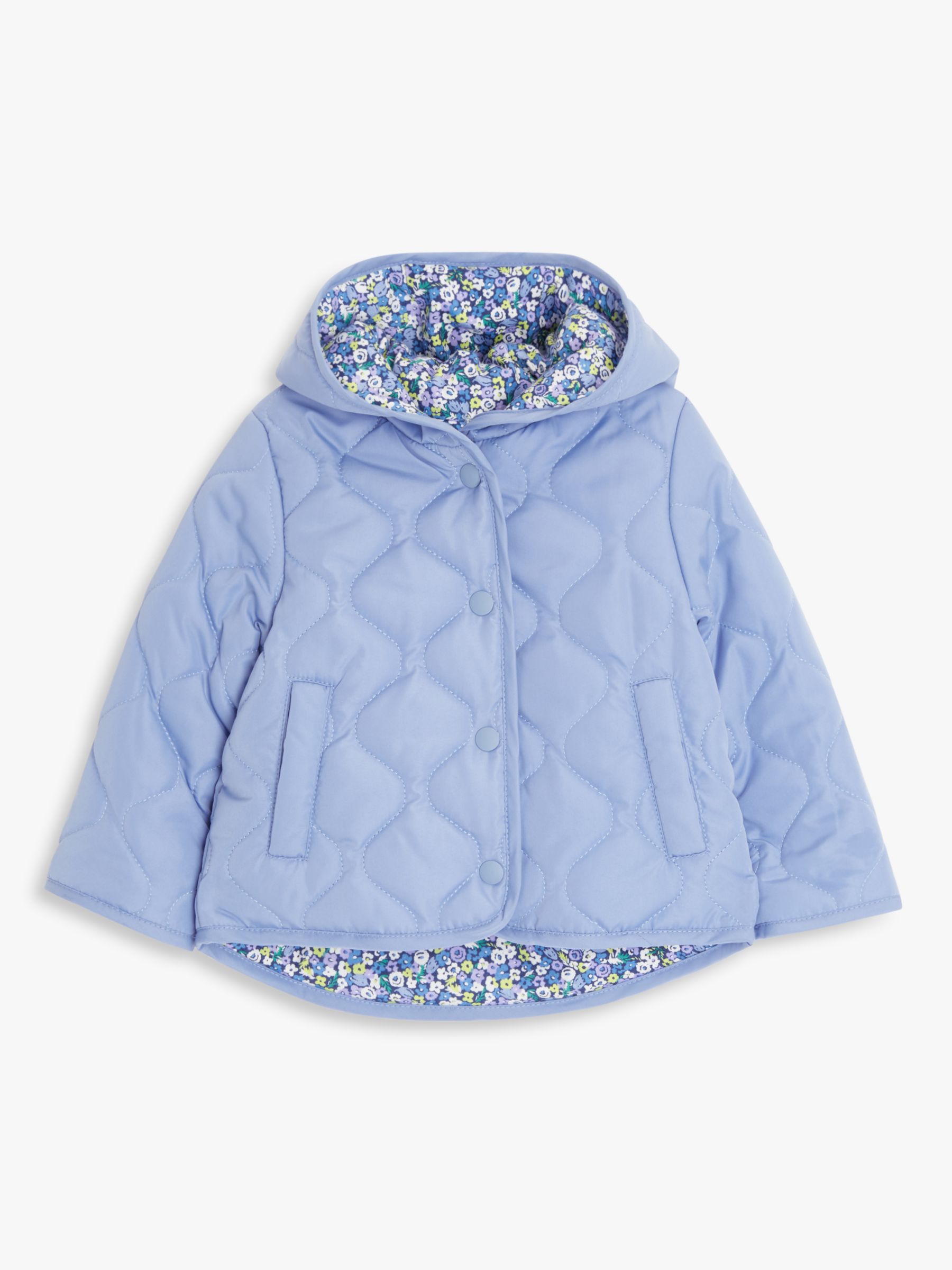 John Lewis Baby Reversible Quilted Jacket, Blue £25.00 - £27.00