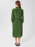 Hobbs Ariel Floral Print Midi Dress, Green