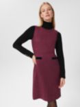 Hobbs Lucia Wool A-Line Dress, Purple, Purple