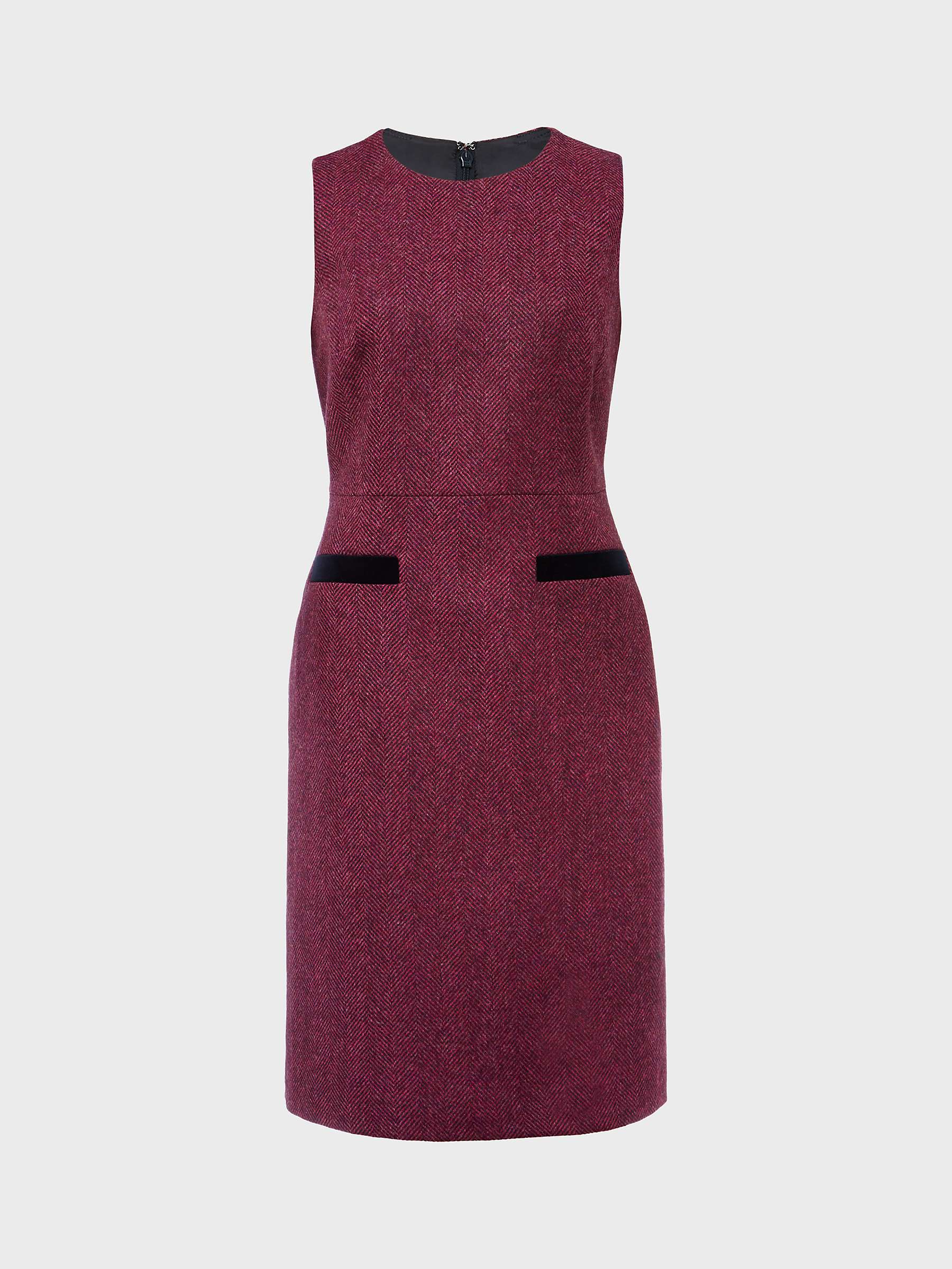 Buy Hobbs Lucia Wool A-Line Dress, Purple Online at johnlewis.com