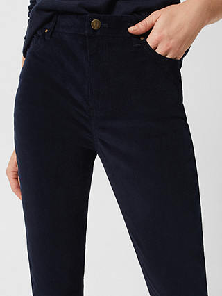 Hobbs Gia Velvet Skinny Jeans, Navy