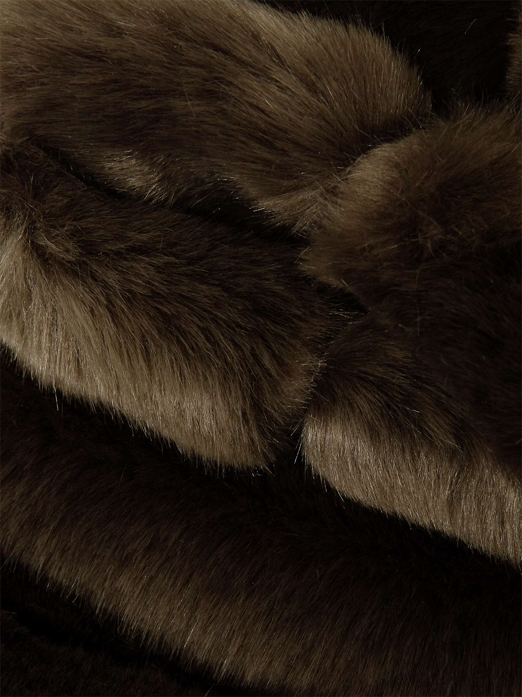 Buy Hobbs Ros Faux Fur Coat, Dark Charcoal Online at johnlewis.com