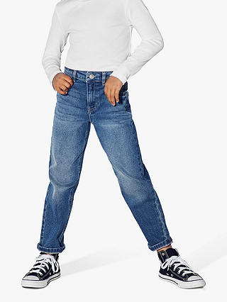 ONLY Kids' Koncalla Mom Fit Jeans, Medium Blue Denim