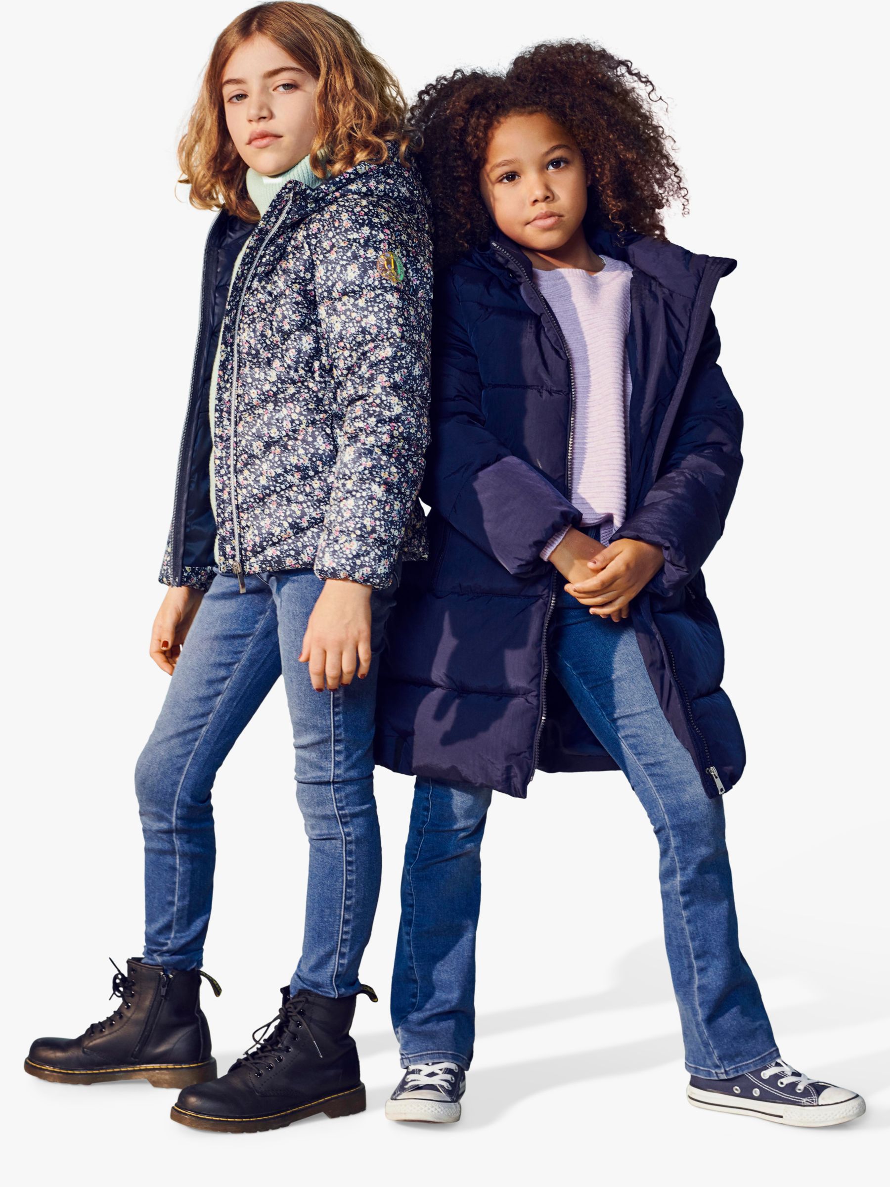 Buy ONLY Kids' Konroyal Skinny Flare Jeans, Med Blue Denim Online at johnlewis.com
