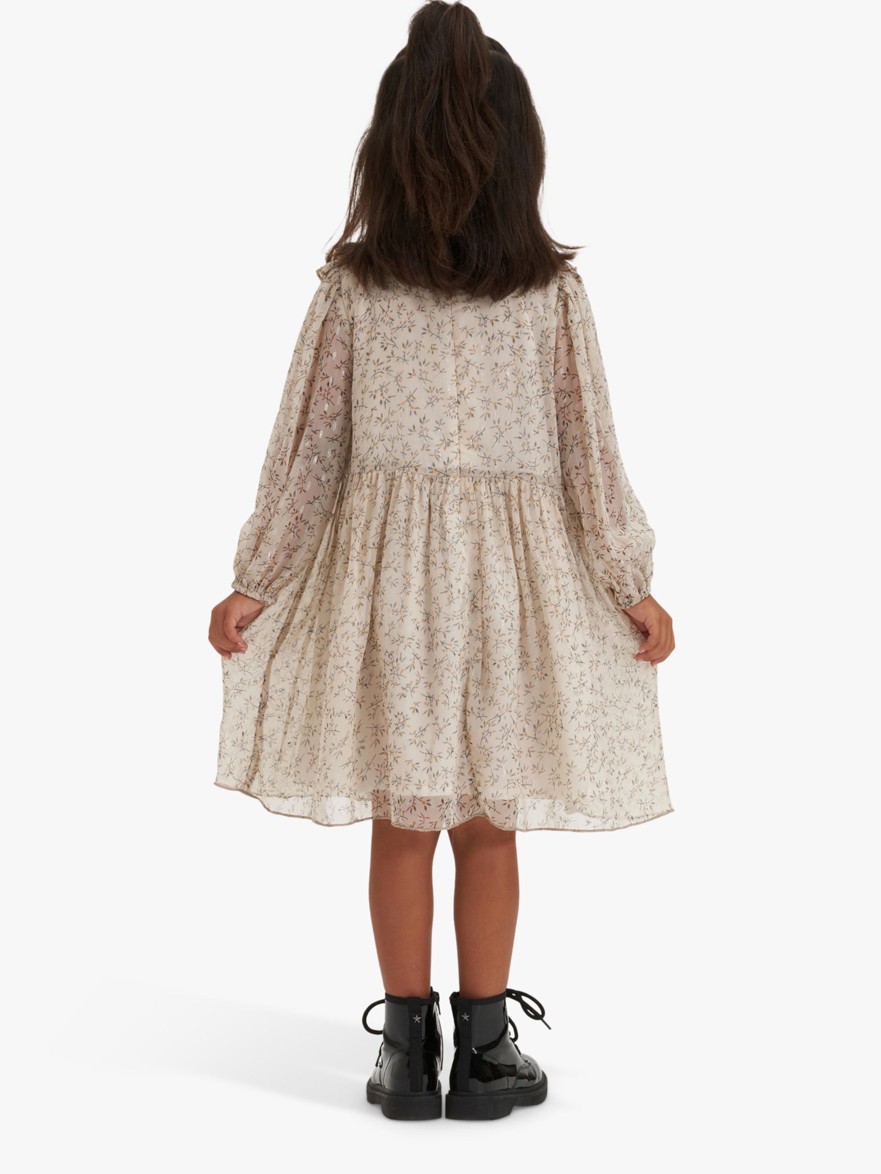 Buy Angel & Rocket Kids' Delicate Print Charlotte Dress, Ivory Online at johnlewis.com