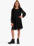 Angel & Rocket Kids' Charlotte Metallic Pleated Dress, Black