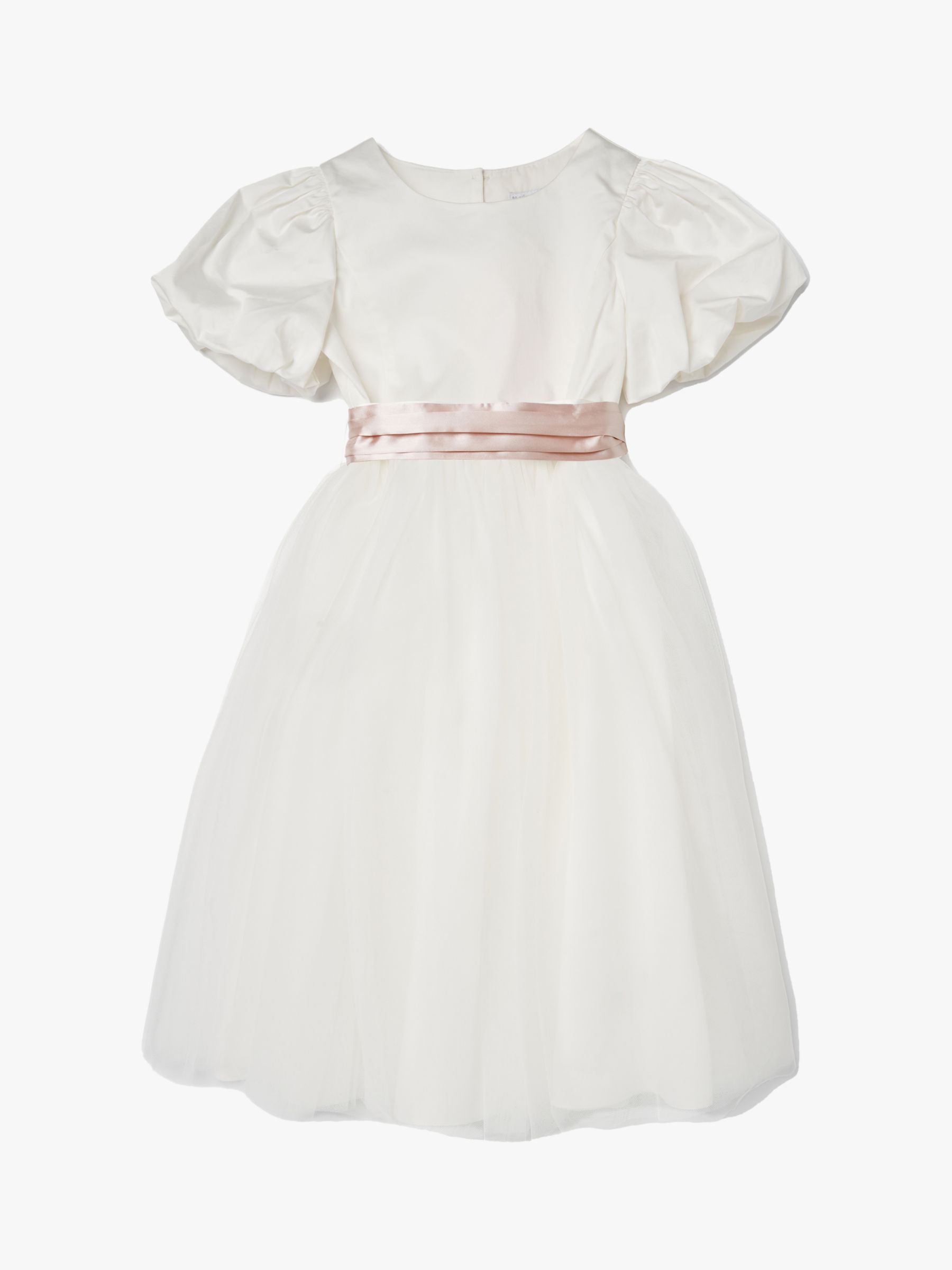 Angel & Rocket Kids' Celine Tulle Bridesmaid Dress, Ivory, 2 years