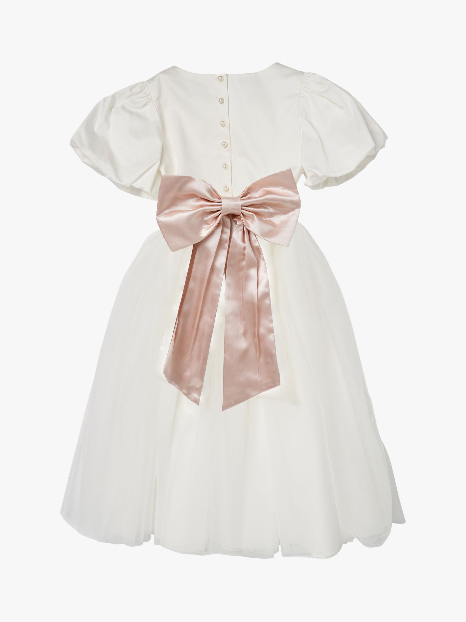 Angel & Rocket Kids' Celine Tulle Bridesmaid Dress, Ivory, 2 years