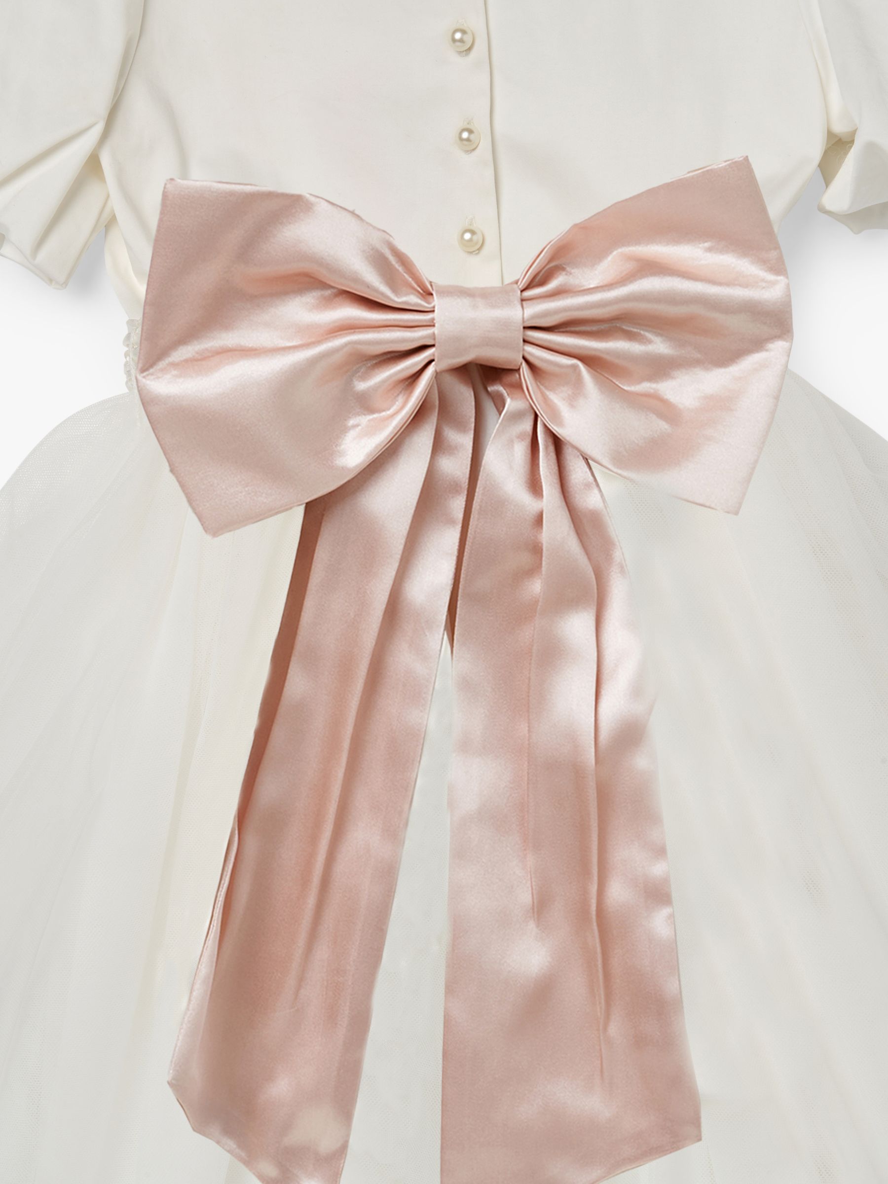 Buy Angel & Rocket Kids' Celine Tulle Bridesmaid Dress, Ivory Online at johnlewis.com