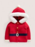 Mini Boden Baby Festive Santa Jacket, Rockabilly Red
