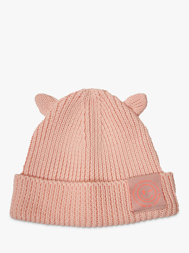 Angel & Rocket Baby Beanie Hat, Pink