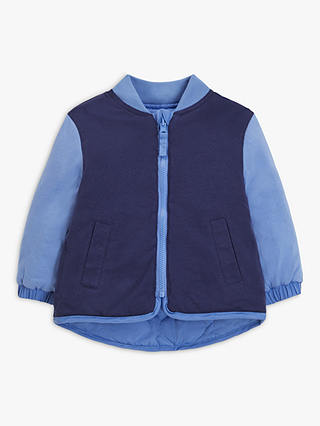 John Lewis Baby Reversible Quilted Jacket, Blue