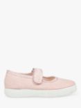 Trotters Kids' Hampton Martha Canvas Plimsolls, Pink Sparkle