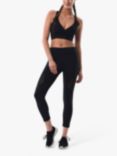 Closet London Crossover Back Sports Bra Top, Black