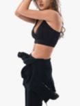 Closet London Crossover Back Sports Bra Top, Black