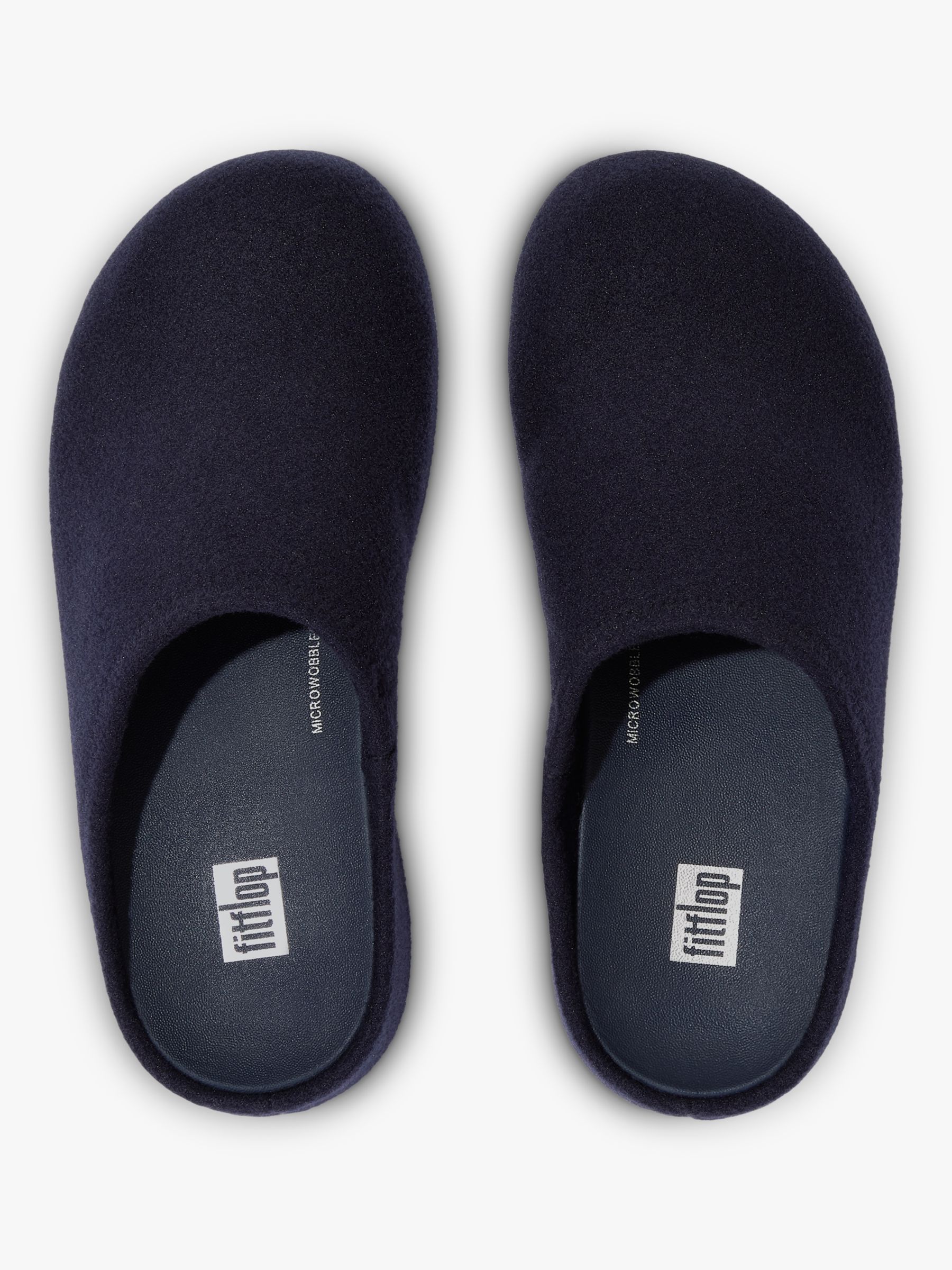 FitFlop Shuv Cushy Felt Clog Slippers, Midnight Navy