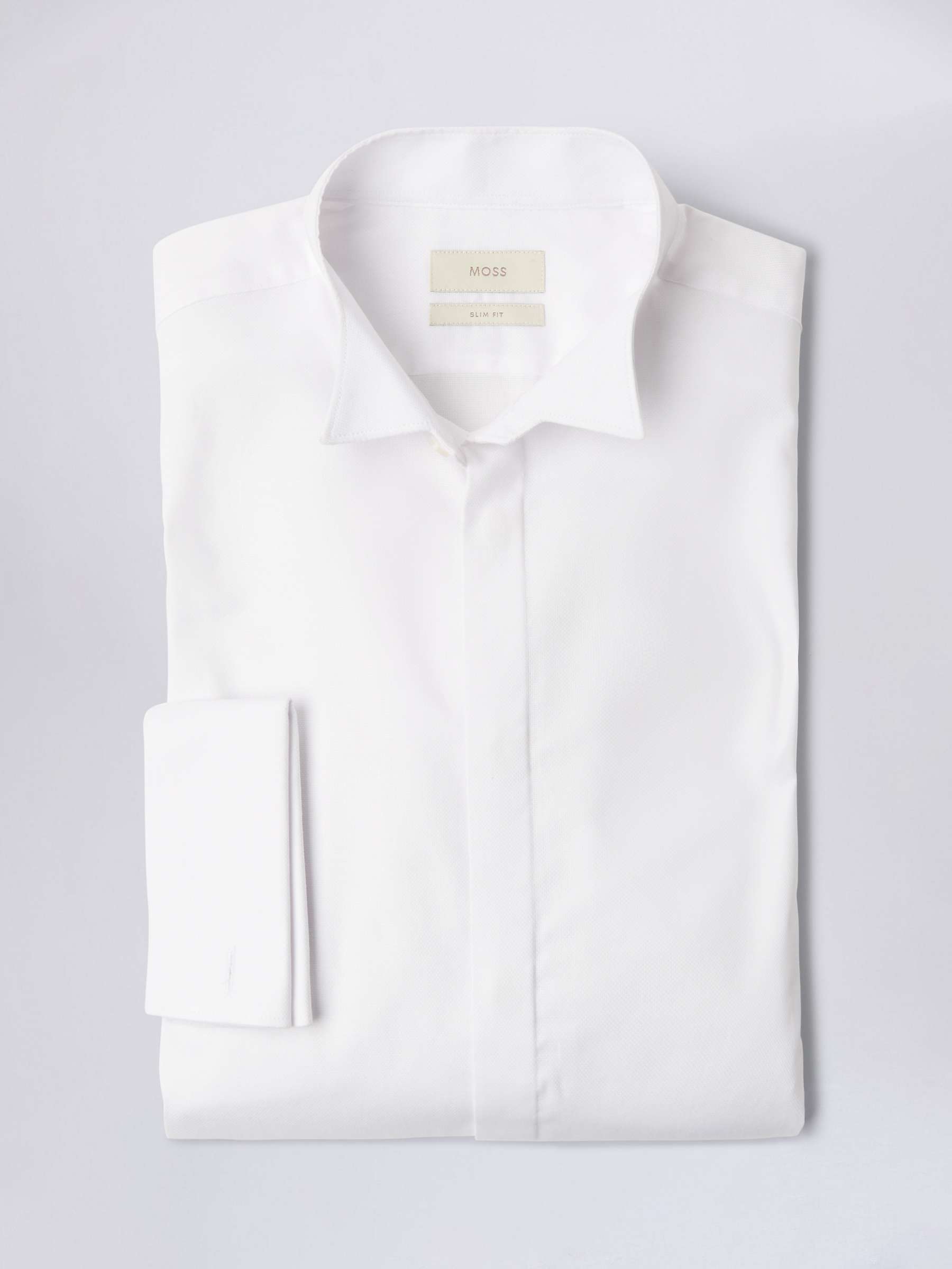 Buy Moss Slim Fit Wing Collar Dress Shirt, White Online at johnlewis.com