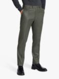 Moss Tailored Fit Flannel Suit Trousers, Green