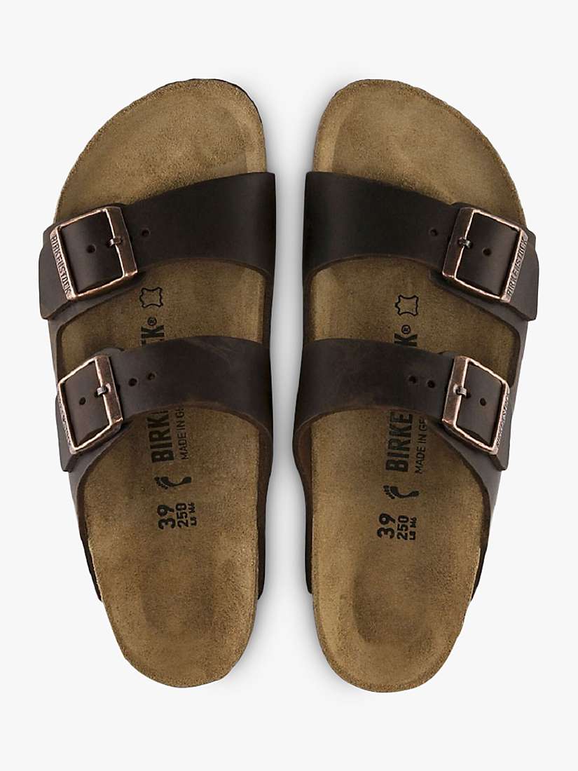 Buy Birkenstock Arizona Double Strap Oiled Leather Sandals, Habana Online at johnlewis.com