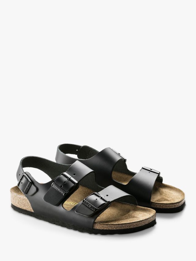 Birkenstock Milano Natural Leather Sandals Black 7.5