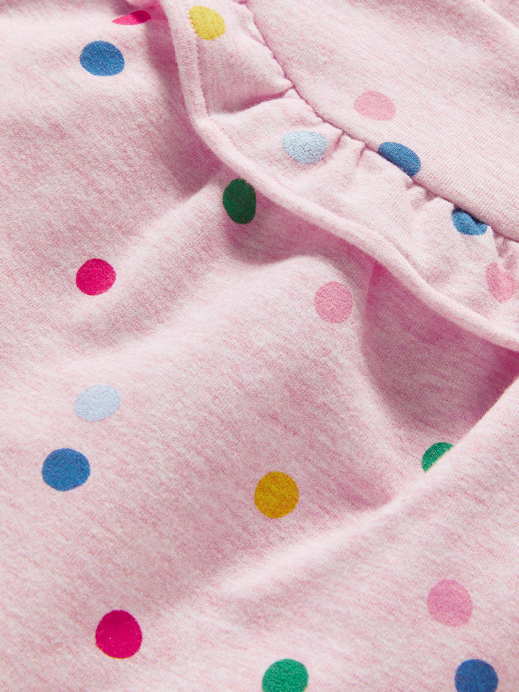 Buy Mini Boden Baby Cosy Spot Print Ruffle Top, Pink Online at johnlewis.com