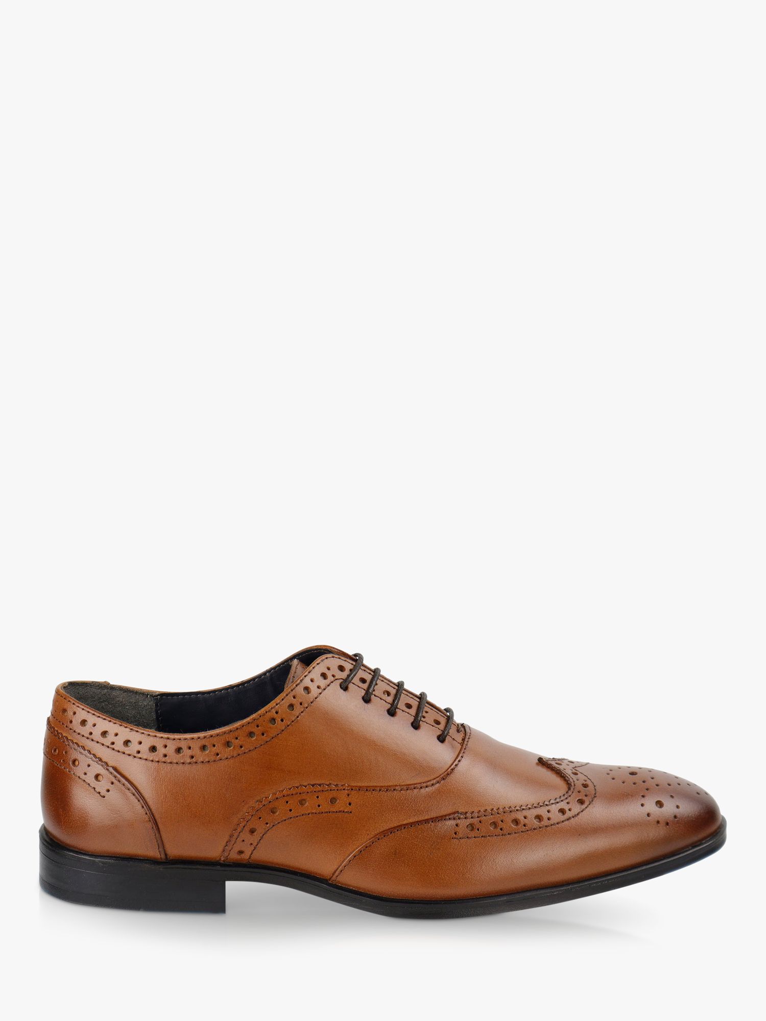 Silver Street London Leather Oxford Brogue Shoes, Tan, 7
