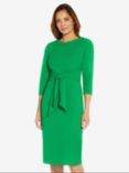 Adrianna Papell Knit Crepe Tie Waist Sheath Knee Length Dress