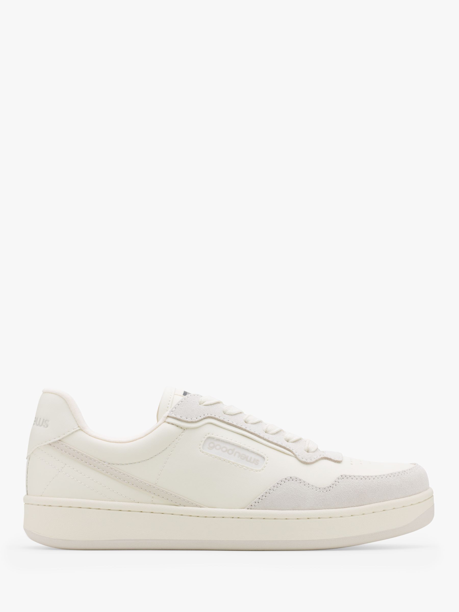 Good News Mack 23 Low Top Trainers, White, White at John Lewis & Partners