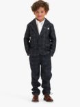 Angel & Rocket Kids' Jameson Check Blazer Suit Jacket, Grey, Grey