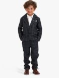 Angel & Rocket Kids' Jameson Check Suit Trousers, Grey, Grey