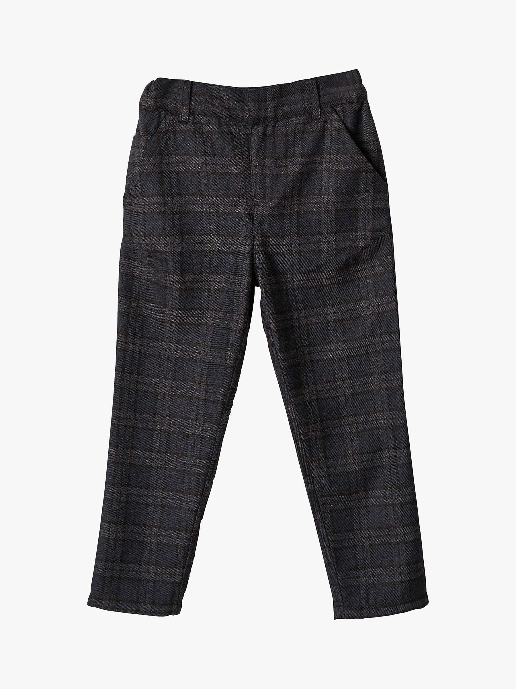Buy Angel & Rocket Kids' Jameson Check Suit Trousers, Grey Online at johnlewis.com