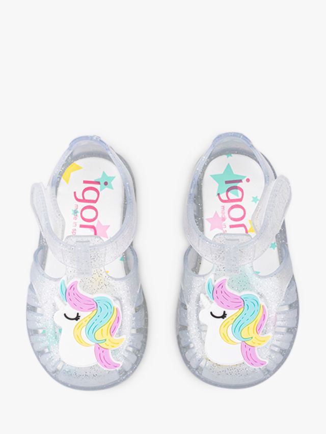 IGOR Kids Gloss Unicorn Jelly Sandals Clear 20