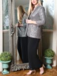 Yumi Sequin Blazer, Silver