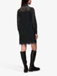 Whistles Lace Shirt Mini Dress, Black