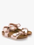 Birkenstock Children's Rio Double Strap Sandals, Metallic Copper