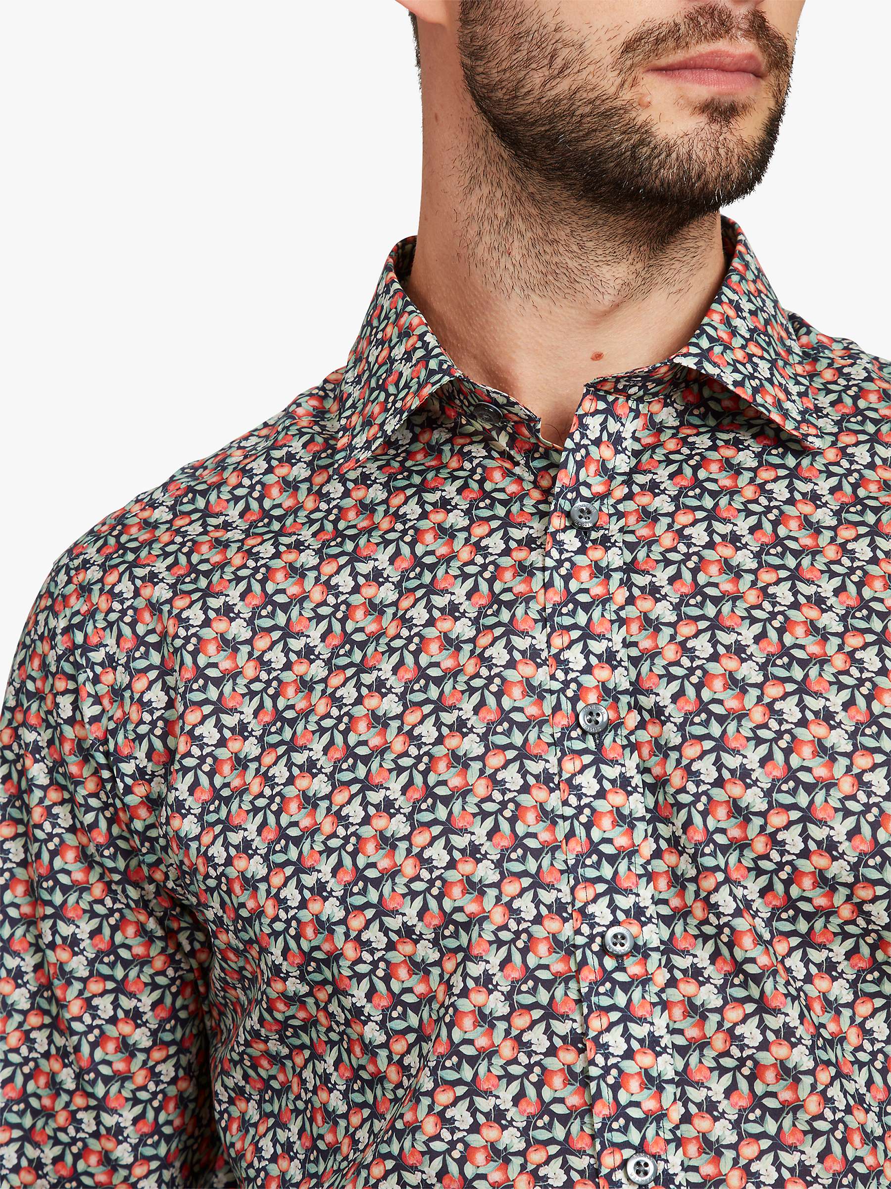 Buy Simon Carter Made With Liberty Fabric Elvington Orchard Tana Lawn Cotton Shirt, Blue Multi Online at johnlewis.com