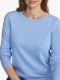 Pure Collection Cashmere Crew Neck Jumper, Powder Blue